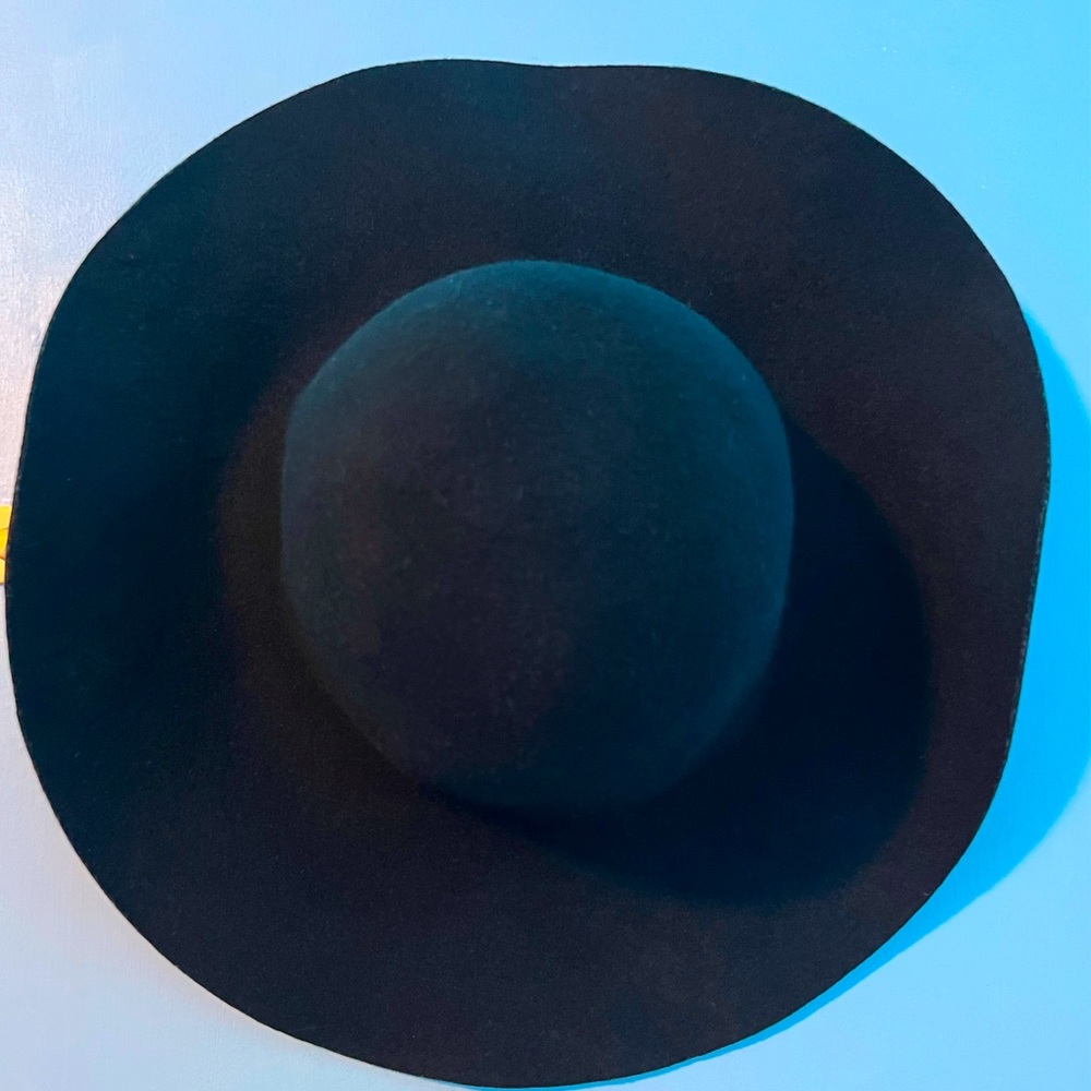 O/S black gothy wool brim hat American Apparel
